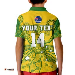 Custom Text And Number Cricket Australia Polo Shirt Aussie 2022 Indigenous Special Version Amazing Aussie