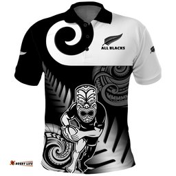 Custom Text And Number New Zealand Silver Fern Rugby Polo Shirt All Black Maori Koru Amazing Aussie