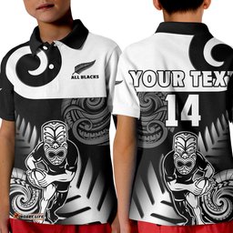 Custom Text And Number New Zealand Silver Fern Rugby Polo Shirt All Black Maori Koru Amazing Aussie