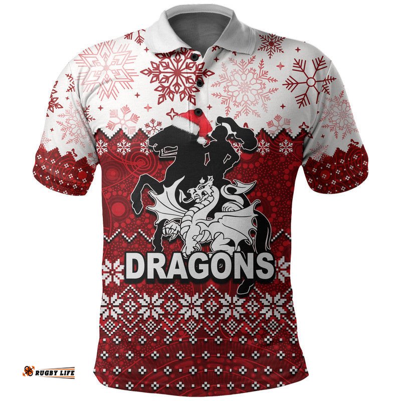 Dragons Rugby Polo Shirt Christmas 2022 Amazing Aussie