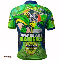 Raiders Rugby Polo Shirt - Custom "We Are Raiders" Mascot With Aboriginal Art Polo Shirt Amazing Aussie