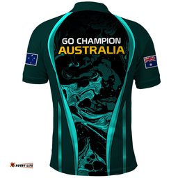 Matildas Australia Soccer Polo Shirt Liquid Marble Texture Vibe