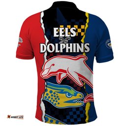 NRL Combine Dolphins and Parra Eels Polo Shirt Simple Style