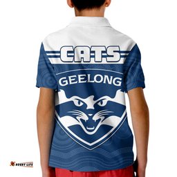 Cats Football Polo Shirt Geelong Est 1859 Aboriginal Art Amazing Aussie