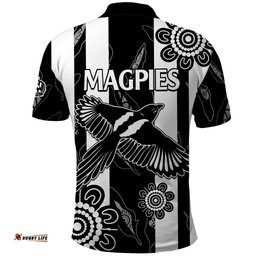 Collingwood Football Polo Shirt Proud To Be Magpies Aboriginal Version