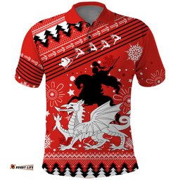 Custom Dragons Rugby Polo Shirt Chirstmas Vibe 2023