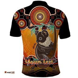Personalised Australia Cancer Koala Zodiac Polo Shirt Auz Astrology Aboriginal - Red