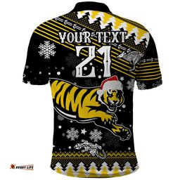 Custom Tigers Football Polo Shirt Christmas Vibe 2023