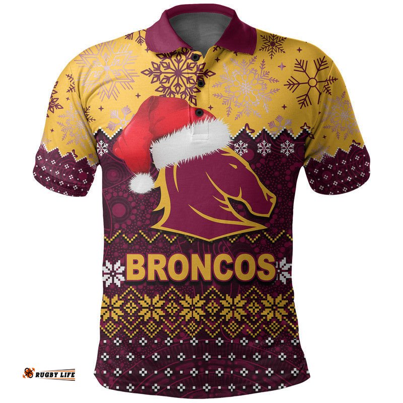 Broncos Rugby Polo Shirt Christmas 2022 Amazing Aussie