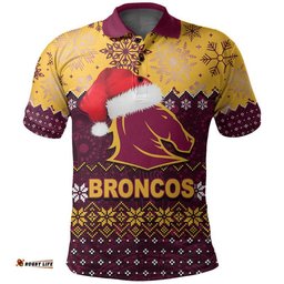 Broncos Rugby Polo Shirt Christmas 2022 Amazing Aussie