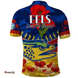 Eels Rugby ANZAC Polo Shirt Lest We Forget