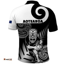 New Zealand Silver Fern Rugby Polo Shirt Go Champions NZ All Black Maori Koru