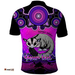 Personalised Australia Gemini Sugar Gilder Zodiac Polo Shirt Auz Astrology Aboriginal - Magenta