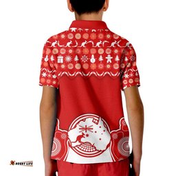 Australia Christmas Vibe With Symbol Aboriginal Dot Painting Style Polo Shirt  Amazing Aussie