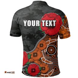 Custom Personalised Anzac Day-Perth Scorchers Army Mix Aboriginal Polo Shirt Amazing Aussie