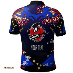 Roosters Rugby Polo Shirt - Custom Personalised Roosters "Easts To The Championship" Aboriginal Player And Number Polo Shirt Amazing Aussie