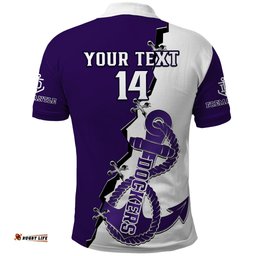 Personalised Fremantle Dockers Football 2023 Polo Shirt Go Freo Sporty Version 02