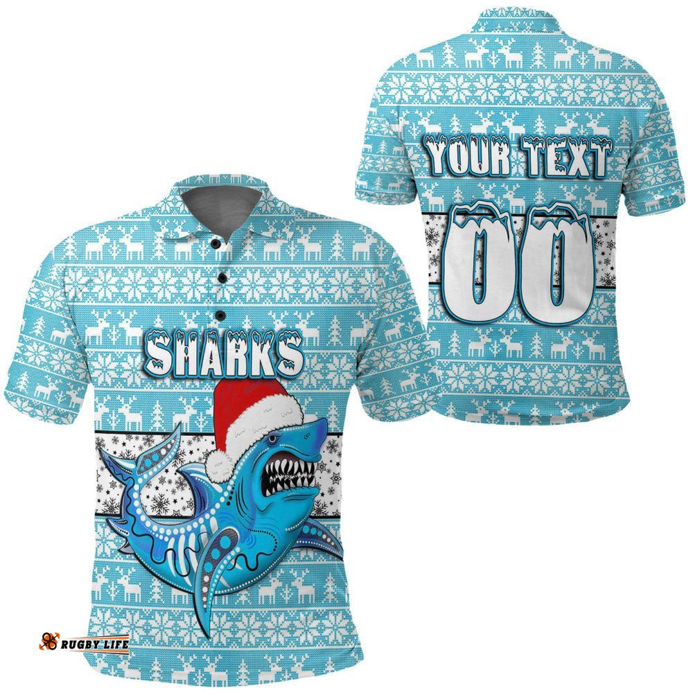 Custom Vibe Hoodie Clothing - Cronulla-Sutherland Sharks Aboriginal Tattoo Polo Shirts Amazing Aussie