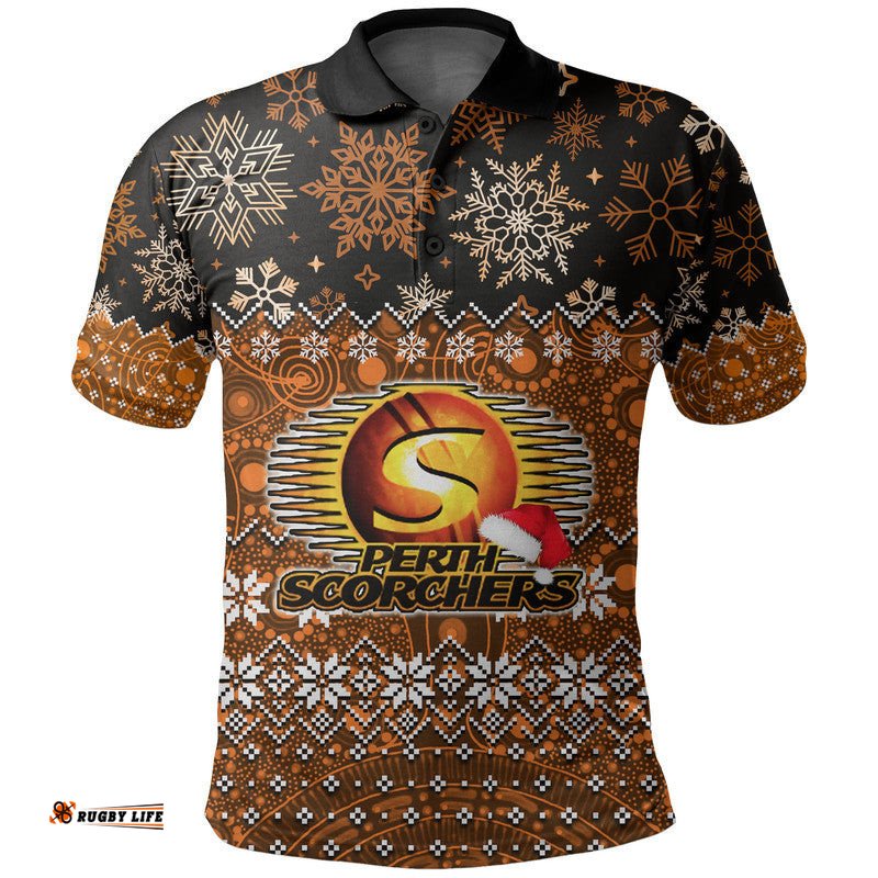 Perth Scorchers Christmas 2022 Polo Shirt Cricket Amazing Aussie