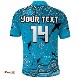 Custom Text And Number Sharks Rugby Polo Shirt Go Sharkies Aboriginal Special Version Amazing Aussie