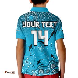 Custom Text And Number Sharks Rugby Polo Shirt Go Sharkies Aboriginal Special Version Amazing Aussie