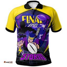 Storm Rugby Polo Shirt - Custom Final Series Champions Storm Rugby League Player And Number Polo Shirt Amazing Aussie