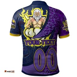 Storm Rugby Polo Shirt - Custom Rugby Ball RIDE THE STORM Aboriginal Patterns Polo Shirt Amazing Aussie