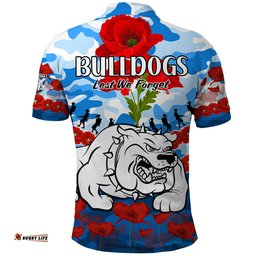 Bulldogs Rugby ANZAC Polo Shirt Lest We Forget