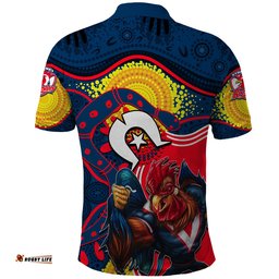 Roosters Mascot NRL Polo Shirt NAIDOC