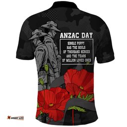 ANZAC Day Polo Shirt Soldiers Fighting at War Amazing Aussie