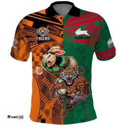 Wests Tigers and Rabbitohs Rugby Polo Shirt Sporty Style