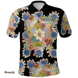 Palyku Aboriginal Polo Shirt Unique Vibes - Black Amazing Aussie