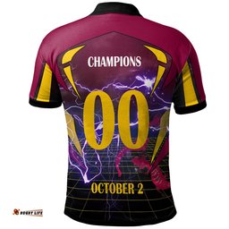 Broncos Rugby Polo Shirt - Custom Final Series Champions Broncos Rugby League Player And Number Polo Shirt Amazing Aussie