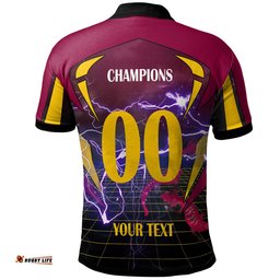 Broncos Rugby Polo Shirt - Custom Final Series Champions Broncos Rugby League Player And Number Polo Shirt Amazing Aussie