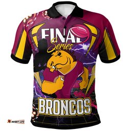 Broncos Rugby Polo Shirt - Custom Final Series Champions Broncos Rugby League Player And Number Polo Shirt Amazing Aussie