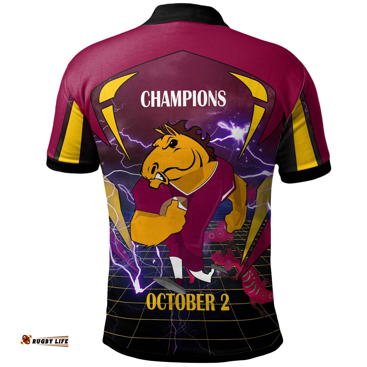 Broncos Rugby Polo Shirt - Custom Final Series Champions Broncos Rugby League Player And Number Polo Shirt Amazing Aussie
