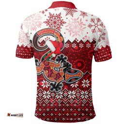 Aboriginal Christmas 2022 Lizard Polo Shirt Red Style Amazing Aussie