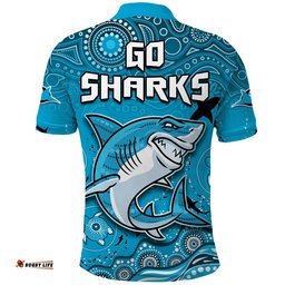 Sharks Rugby Polo Shirt Go Sharkies Aboriginal Special Version Amazing Aussie