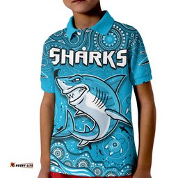 Sharks Rugby Polo Shirt Go Sharkies Aboriginal Special Version Amazing Aussie