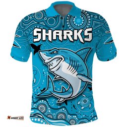 Sharks Rugby Polo Shirt Go Sharkies Aboriginal Special Version Amazing Aussie