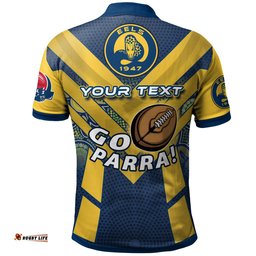 Eels Rugby Polo Shirt - Custom GO PARRA Eels Aboriginal Patterns Polo Shirt Amazing Aussie