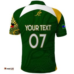 Personalised Australia Indigenous Polo Shirt Wallabies Champions Rugby World Cup 2023
