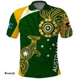 Personalised Australia Indigenous Polo Shirt Wallabies Champions Rugby World Cup 2023