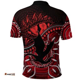 St. George Illawarra Dragons Polo Shirt Dragons Aboriginal Dreamtime Style Amazing Aussie