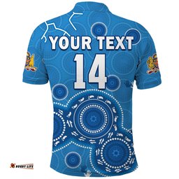 Custom Text And Number NSW Blues Rugby Polo Shirt New South Wales Aboriginal Dot Painting Unique Version Amazing Aussie
