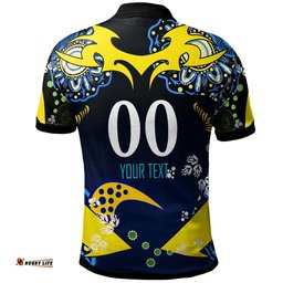 Eels Rugby Polo Shirt - Custom Personalised Eels "All You Got, All The Time" Aboriginal Player And Number Polo Shirt Amazing Aussie