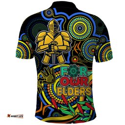 Titans Rugby Aboriginal Art Polo Shirt NAIDOC Indigenous Tribal