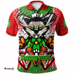 South Sydney Rabbitohs Aboriginal Rugby Polo Shirt - Indigenous Rabbitohs Stand Above the Rest Polo Shirt Amazing Aussie