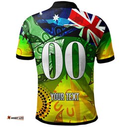 Wallabies Rugby Polo Shirt - Custom Australia National Rugby Championship "Welcome Back Wally" Aboriginal Player And Number Polo Shirt Amazing Aussie