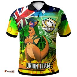 Wallabies Rugby Polo Shirt - Custom Australia National Rugby Championship "Welcome Back Wally" Aboriginal Player And Number Polo Shirt Amazing Aussie